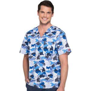 Dickies 81720 Men's V-Neck Scrub Top Set In Stone